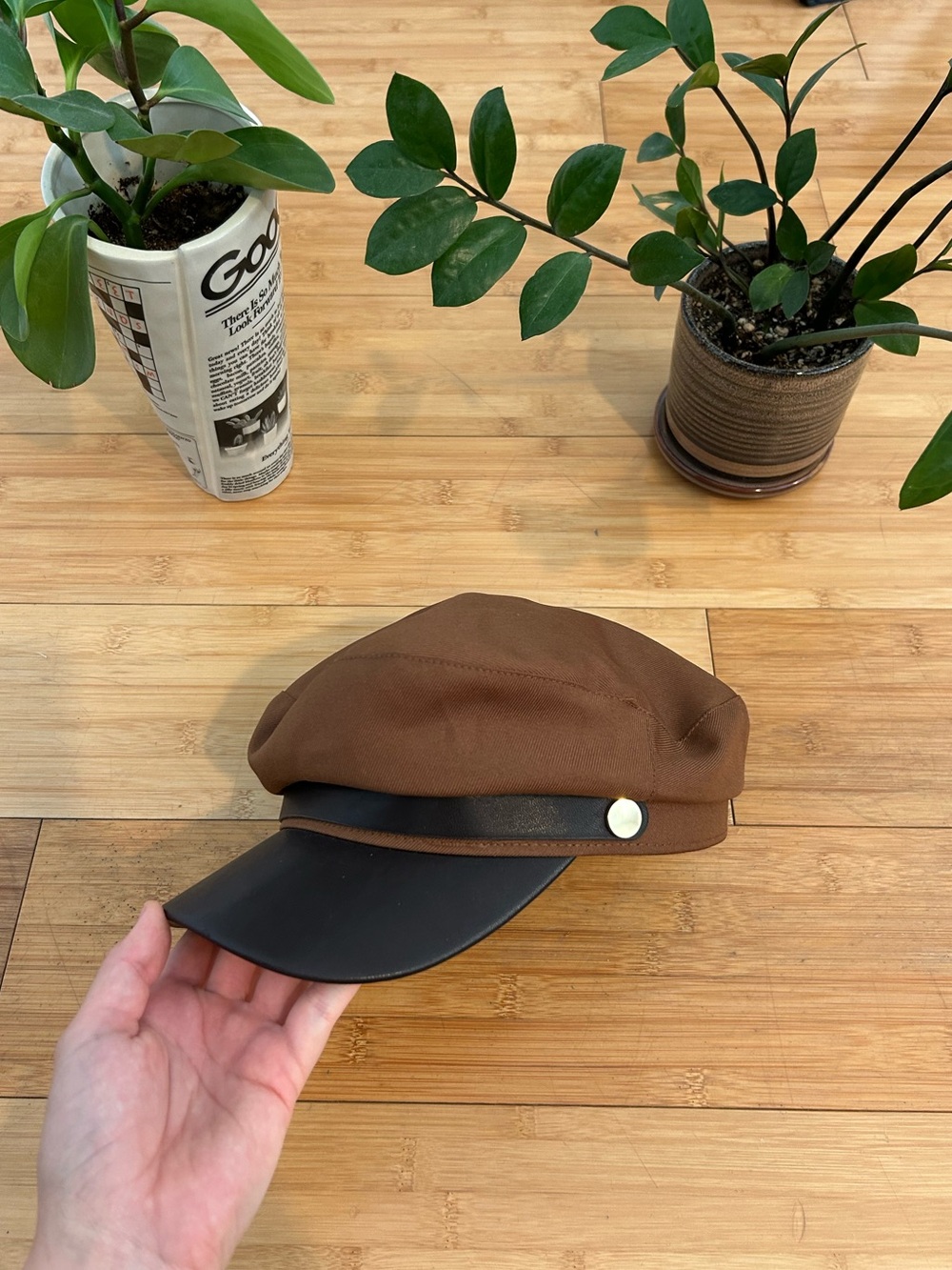 Brown Baker Boy Cap